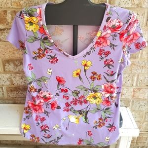 [Rue 21] Purple Floral Tee